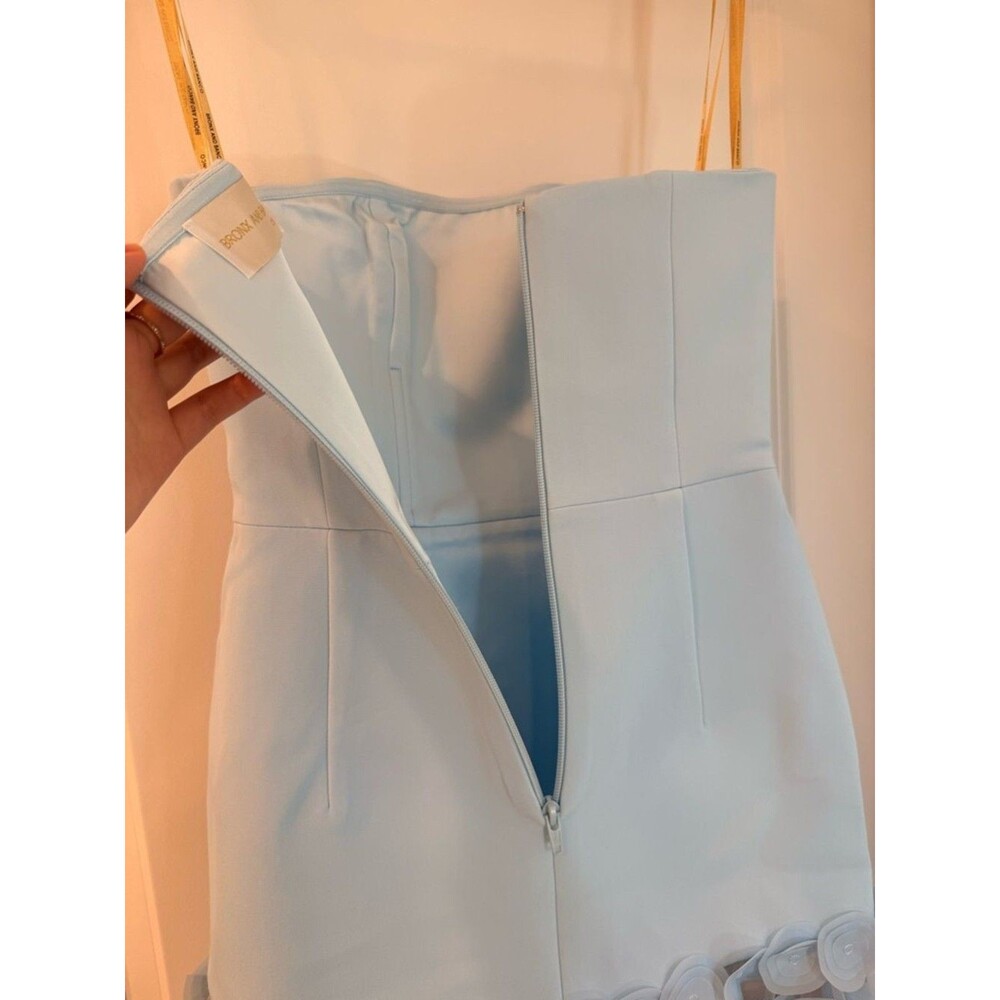 NEW BRONX AND BANCO Harper Strapless Powder Blue Gown with Appliqué, wedding - Picture 13 of 16